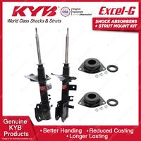 2x Front KYB Shock Absorbers + Strut Mount Kit for Nissan Pathfinder R50 99-01