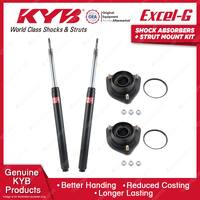 2x Rear KYB Shock Absorbers + Strut Mount Kit for Nissan Maxima J30 VG30E 90-93