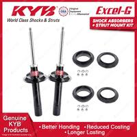 2x Front KYB Shock Absorbers + Strut Mount Kit for Peugeot 309 XU5M Hatch 89-93