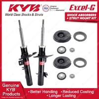 Front KYB Shock Absorbers Strut Mount Kit for Peugeot 207 5FS 5FW 9HR 9HZ 07-ON