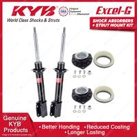 2x Front KYB Shock Absorbers + Strut Mount Kit for Renault Megane X64 K4M 01-04