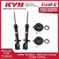 2x Front KYB Shock Absorbers + Strut Mount Kit for Renault Scenic JA RX4 01-04