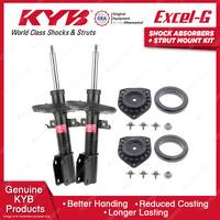 2x Front KYB Shock Absorbers + Strut Mount Kit for Renault Fluence X38 M4R 10-On