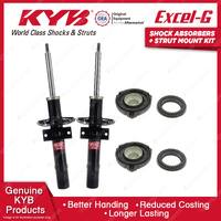 Pair Front KYB Shock Absorbers Strut Mount Kit for Skoda Fabia Roomster 5J 07-on