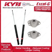 2 Rear KYB Shock Absorbers Strut Mount Kit for Skoda Roomster 5J FWD Wagon 07-ON