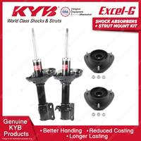 2x Front KYB Shock Absorbers Strut Mount Kit for Subaru Forester SG9 EJ251 03-05