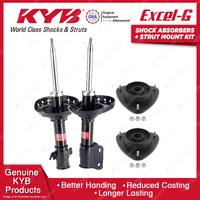 2x Front KYB Shock Absorbers Strut Mount Kit for Subaru Impreza GH7 EJ204 07-09