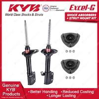 2 Rear KYB Shock Absorbers Strut Mount Kit for Subaru Liberty BC BF EJ20 EJ22