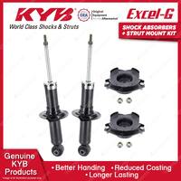 2 Rear KYB Shock Absorbers Strut Mount Kit for Subaru Liberty BM BR EJ EZ 01-15