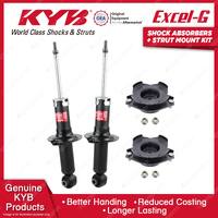 2x Rear KYB Shock Absorbers + Strut Mount Kit for Subaru Liberty YA9 EJ253 09-14