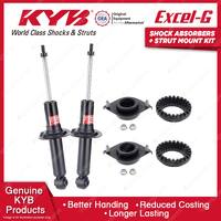 2x Rear KYB Shock Absorbers + Strut Mount Kit for Subaru Outback BP9 EJ253 03-09