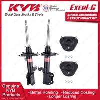 2x Front KYB Shock Absorbers + Strut Mount Kit for Toyota Celica ZZT231R 99-06