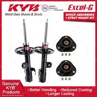 2x Front KYB Shock Absorbers + Strut Mount Kit for Toyota Rav 4 ACA33R SUV 06-13