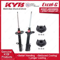 Pair Rear KYB Shock Absorbers Strut Mount Kit for Toyota Corolla AE80 AE82 85-89