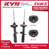 2x Rear KYB Shock Absorbers + Strut Mount Kit for Toyota Celica ST184R 89-94