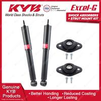 2 Rear KYB Shock Absorbers + Strut Mount Kit for Volvo S70 V70 Sedan Wagon 97-01