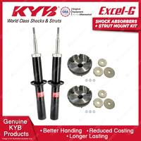 Pair Front KYB Shock Absorbers + Strut Top Mount Kit for BMW X5 E70 X6 E71 07-14