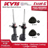 Pair Front KYB Shock Absorbers + Strut Mount Kit for Daihatsu Terios J102G 01-05