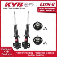 Pair Front KYB Shock Absorbers + Strut Top Mount Kit for Ford Territory SX SY