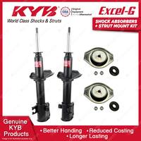 Pair Front KYB Shock Absorbers + Strut Top Mount Kit for Holden Cruze YG 02-06