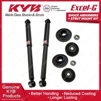 Pair Front KYB Shock Absorbers + Strut Top Mount Kit for Holden Barina TM