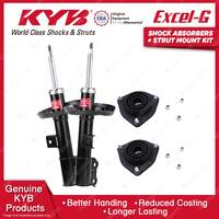 Pair Front KYB Shock Absorbers + Strut Mount Kit for Hyundai Veloster FS 11-12