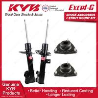 Pair Front KYB Shock Absorbers Strut Top Mount Kit for Kia Sorento XM SUV 12-15