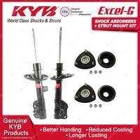 Pair Front KYB Shock Absorbers + Strut Top Mount Kit for Mazda CX-5 KE SUV 12-17