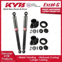 Pair Rear KYB Shock Absorbers + Strut Mount Kit for Mitsubishi Lancer CS5A Cedia