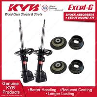 Pair Front KYB Shock Absorbers Strut Top Mount Kit for Renault Master X62 11-on