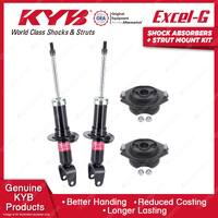 Pair Rear KYB Shock Absorbers + Strut Top Mount Kit for Subaru Tribeca EKU FKU