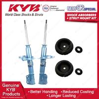 Pair Front KYB Shock Absorbers + Strut Mount Kit for Suzuki Swift RS416 05-11