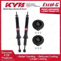 Pair Front KYB Shock Absorbers + Strut Mount Kit for Toyota Prado GRJ120R 03-09