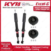 Pair Front KYB Shock Absorbers + Strut Mount Kit for Toyota Prado KDJ120R 06-09