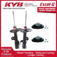 Pair Front KYB Shock Absorbers + Strut Mount Kit for Toyota Estima GSR50R GSR55R