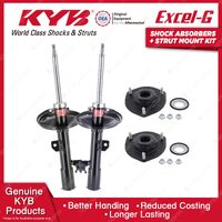 Pair Front KYB Shock Absorbers + Strut Mount Kit for TOYOTA KLUGER MCU28R 03-07