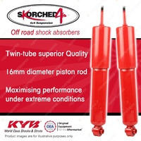 2x Front KYB SKORCHED 4'S Shock Absorbers for Ford Ranger PJ PK DT4 RWD 4WD