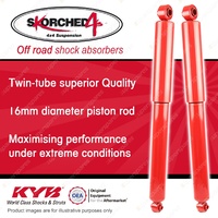 2x Rear KYB SKORCHED 4'S Shock Absorbers for Ford Ranger PJ PK 3.0 DT4 4WD RWD