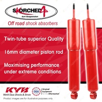 2x Front KYB SKORCHED 4'S Shock Absorbers for Isuzu D-Max TF Lifted Height 08-12