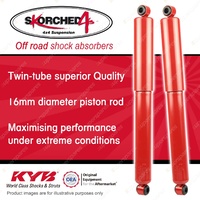 2x Rear KYB SKORCHED 4'S Shock Absorbers for Isuzu D-Max TF 08-12 Lifted Susp