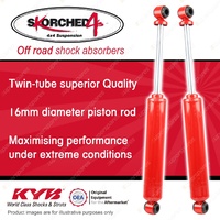 2x Rear KYB SKORCHED 4'S Shock Absorbers for Mitsubishi Triton ML MN MQ RWD 4WD