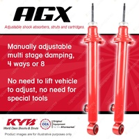 2x Rear KYB AGX Adjustable Shock Absorbers for Nissan 200SX S14 SR20DET 2.0 I4