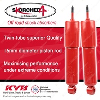 2x Front KYB SKORCHED 4'S Shock Absorbers for Nissan Navara D22 4WD RWD 97-on