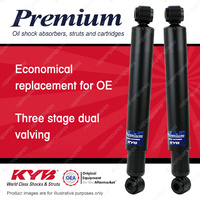 2x Rear KYB Premium Shock Absorbers for Opel Campo TFS 4JA1 2.5 I4 4WD Ute