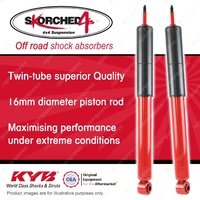 2x Rear KYB SKORCHED 4'S Shock Absorbers for Toyota FJ Cruiser GSJ15R 4.0 V6