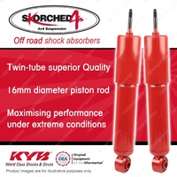 2x Front KYB SKORCHED 4'S Shocks for Toyota Hilux KZN VZN RZN Series 97-05