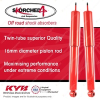 2x Front KYB SKORCHED 4'S Shock Absorbers for Toyota Landcruiser BJ FJ HJ 70