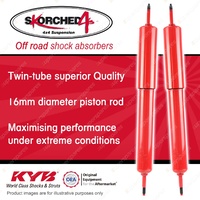 2x Front KYB SKORCHED 4'S Shock Absorbers for Toyota Landcruiser 78 79 Series