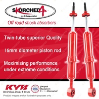 2x Front KYB SKORCHED 4'S Shocks for Toyota Landcruiser UZJ200R URJ202 VDJ200