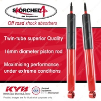 2x Rear KYB SKORCHED 4'S Shocks for Toyota Landcruiser UZJ200R URJ202 VDJ200